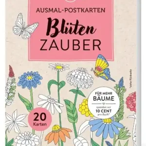 Veilige Betaling Ausmal-Postkarten Blütenzauber | 20 Karten